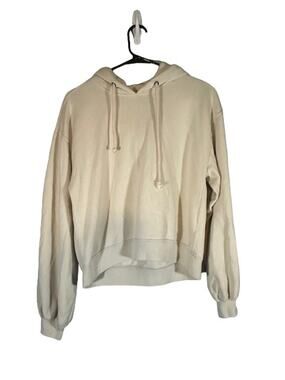 Abercrombie & Fitch Women’s Beige Hooded Pullover Sweatshirt Long Sleeve Size XS